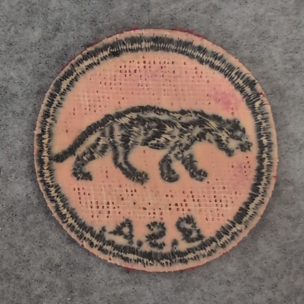 Vintage BSA Panther Patrol Boy Scout Patch Badge Red Black Embroidered 2" - Picture 2 of 2